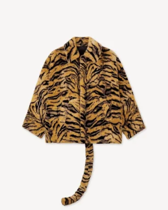 Abrigo oversize «Kenzo Tiger» de piel sintética