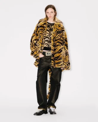 Abrigo oversize «Kenzo Tiger» de piel sintética