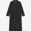 Abrigo tipo kimono de lana virgen y seda Abrigo tipo kimono de lana virgen y seda