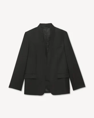 Blazer tipo kimono de lana virgen