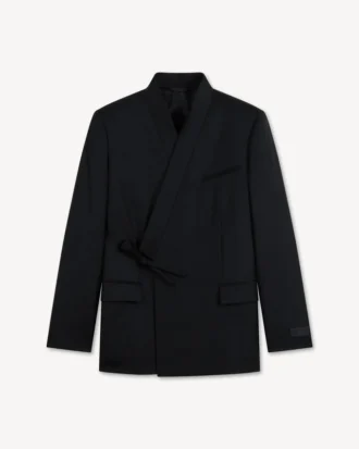 Blazer tipo kimono de lana virgen