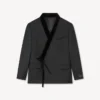 Blazer tipo kimono de lana virgen