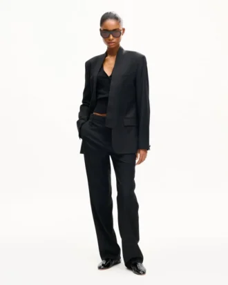 Blazer tipo kimono de lana virgen