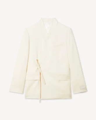Blazer tipo kimono de lana virgen