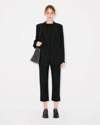 Blazer tipo kimono de lana virgen
