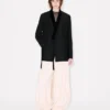 Blazer tipo kimono de lana virgen