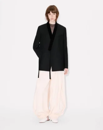 Blazer tipo kimono de lana virgen