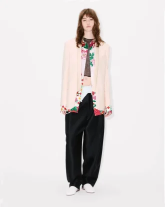 Blazer tipo kimono de lana virgen