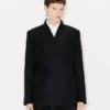 Blazer tipo kimono de lana virgen