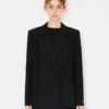 Blazer tipo kimono de lana virgen