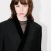 Blazer tipo kimono de lana virgen