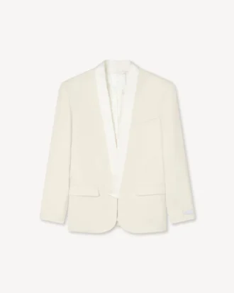 Blazer tipo kimono de un solo botonero en lana virgen