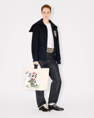 Bolso tote grande «Kenzo Cartoon» de lona