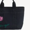 Bolso tote pequeño «Kenzo Tulip» en sarga tipo denim Bolso tote pequeño «Kenzo Tulip» en sarga tipo denim