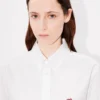 Camisa entallada con bordado «Boke Flower» Camisa entallada con bordado «Boke Flower»