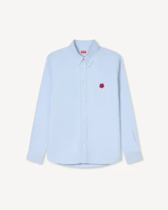 Camisa informal bordada «Boke Flower» en algodón Oxford