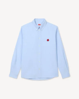 Camisa informal bordada «Boke Flower» en algodón Oxford