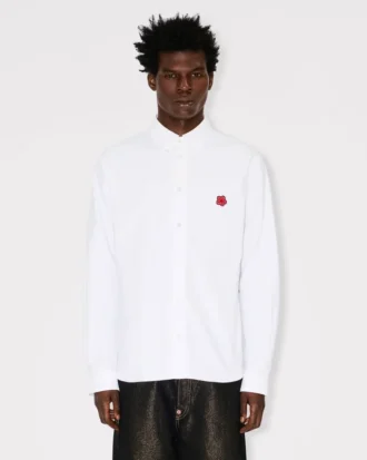 Camisa informal bordada «Boke Flower» en algodón Oxford