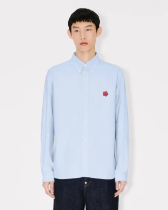 Camisa informal bordada «Boke Flower» en algodón Oxford