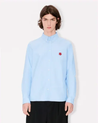 Camisa informal bordada «Boke Flower» en algodón Oxford