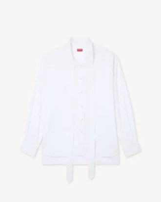 Camisa oversize con lazo en algodón