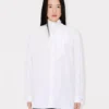 Camisa oversize con lazo en algodón