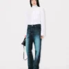 Camisa oversize con lazo en algodón