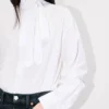Camisa oversize con lazo en algodón