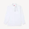 Camisa oversize con lazo en algodón