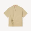 Camisa tipo kimono de algodón ripstop