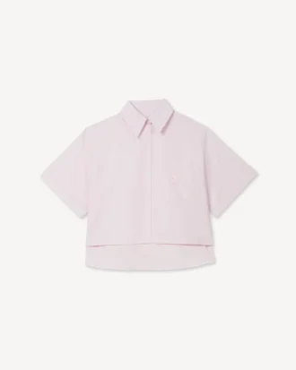 Camisas «Boke Flower 2.0» de popelín de algodón con hombros caídos y corte corto