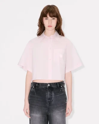 Camisas «Boke Flower 2.0» de popelín de algodón con hombros caídos y corte corto