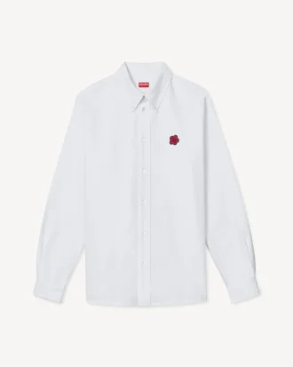 Camisas con bordado «Boke Flower» en algodón Oxford