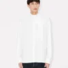 Camisas con cuello de lazo de algodón