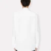 Camisas con cuello de lazo de algodón