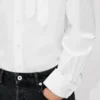 Camisas con cuello de lazo de algodón
