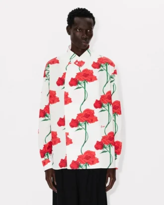 Camisas de doble botonadura «Kenzo Archive Rose» en algodón