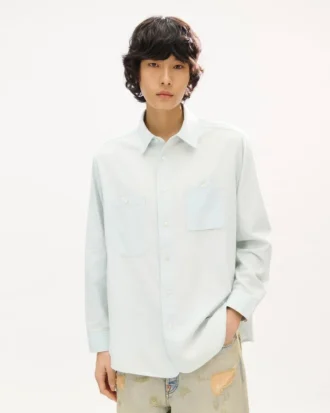 Camisas de estilo workwear en cambray Stone Bleach