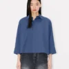 Camisas de manga 3/4 en popelín de algodón