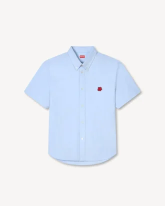Camisas de manga corta «Boke Flower» en algodón Oxford