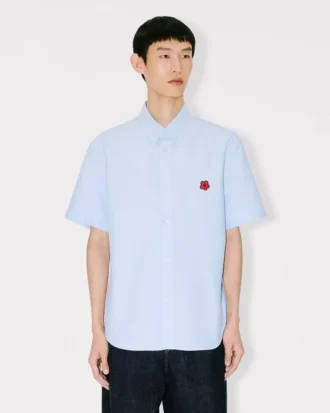 Camisas de manga corta «Boke Flower» en algodón Oxford