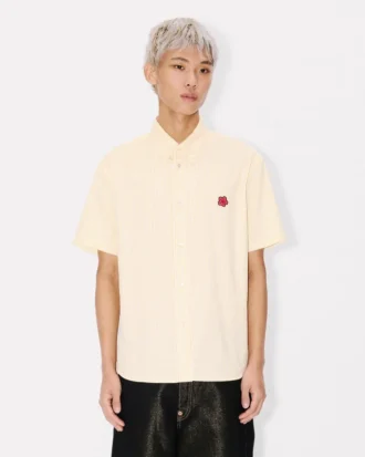 Camisas de manga corta «Boke Flower» en algodón seersucker