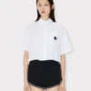 Camisas de manga corta bordadas «Boke Flower 2.0» en popelín de algodón Camisas de manga corta bordadas «Boke Flower 2.0» en popelín de algodón