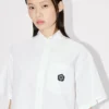 Camisas de manga corta bordadas «Boke Flower 2.0» en popelín de algodón Camisas de manga corta bordadas «Boke Flower 2.0» en popelín de algodón