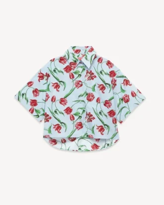 Camisas de manga corta «Kenzo Tulip» en popelín de algodón