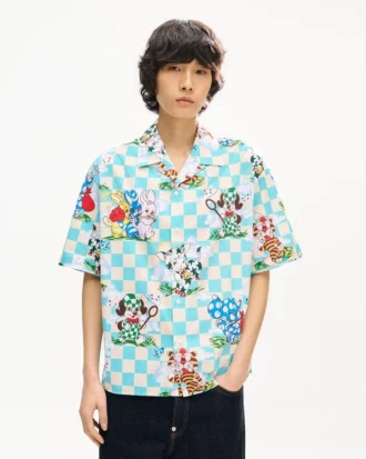 Camisas hawaianas de manga corta «Kenzo Cartoon» en algodón seersucker