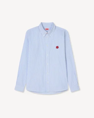 Camisas informales con bordado «Boke Flower» en algodón seersucker