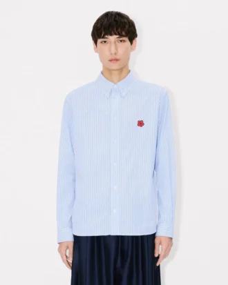 Camisas informales con bordado «Boke Flower» en algodón seersucker