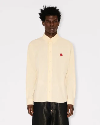 Camisas informales con bordado «Boke Flower» en algodón seersucker