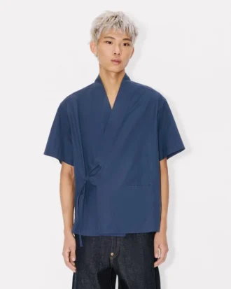 Camisas kimono de manga corta de algodón